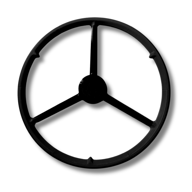 3 Speichen Lenkrad Schwarz, geeignet für Fanatec