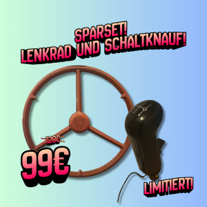 Sparset – 3-Speichen-Lenkrad + RangeSplit Pro Schaltknauf (USB)